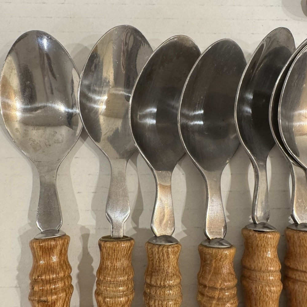 Harbor House / LIFETIME Old Homestead Wood Handle Flatware Lot 40 Pieces - Picture 10 of 14